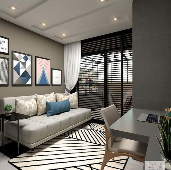 Decoração de Sala com Quadros. IZA ARMELIN 