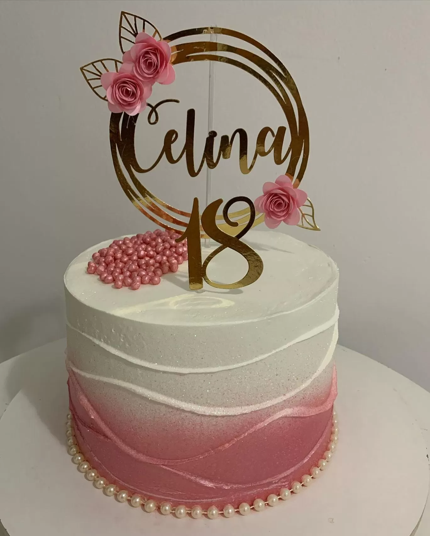 Bolo feminino delicado  Decoração do bolo de aniversário, Bolo