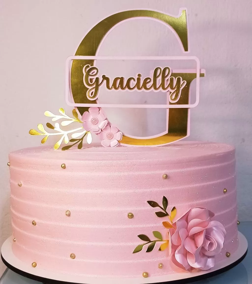 Decoração de Bolo de Aniversário Feminino - Decoração Fácil