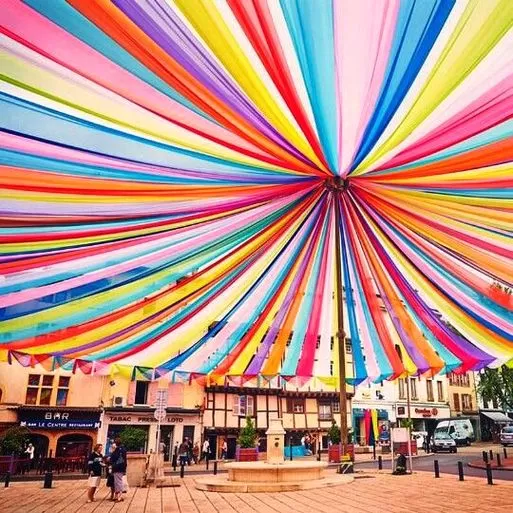 Decoração de Festa Junina. Faixas de Tecido