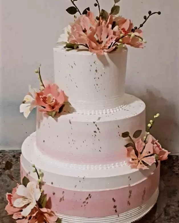 40 Modelos de Bolo de Casamento. Branco e Rosa