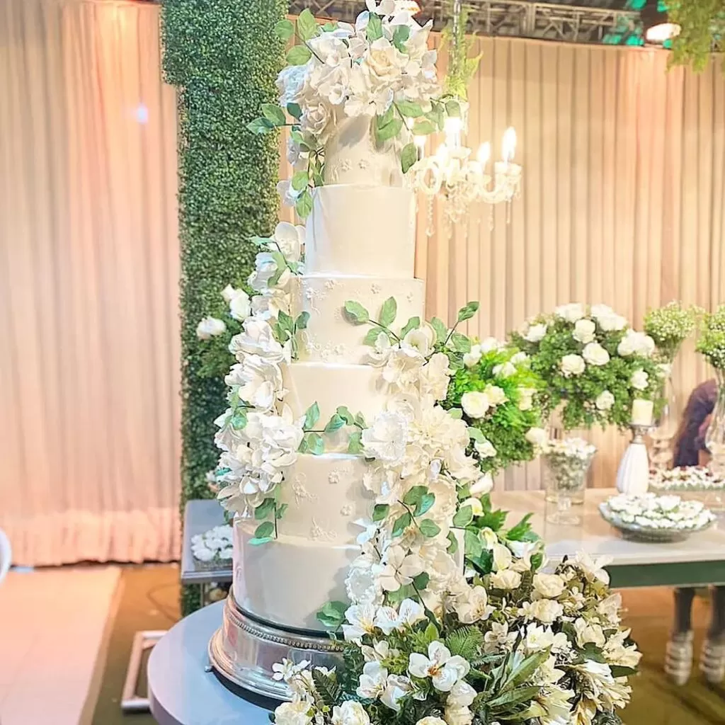 40 Modelos de Bolo de Casamento. Branco e Verde