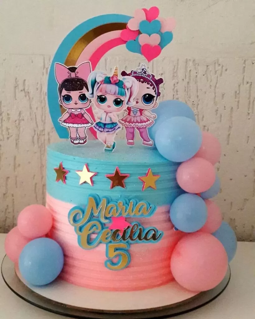 Bolo de Aniversário Infantil Feminino - Decoração Fácil