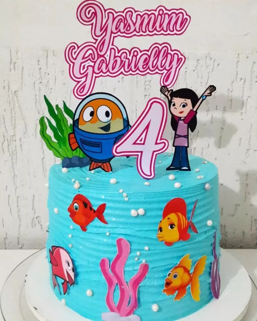 Bolo de Aniversário Infantil Feminino. Peixonauta