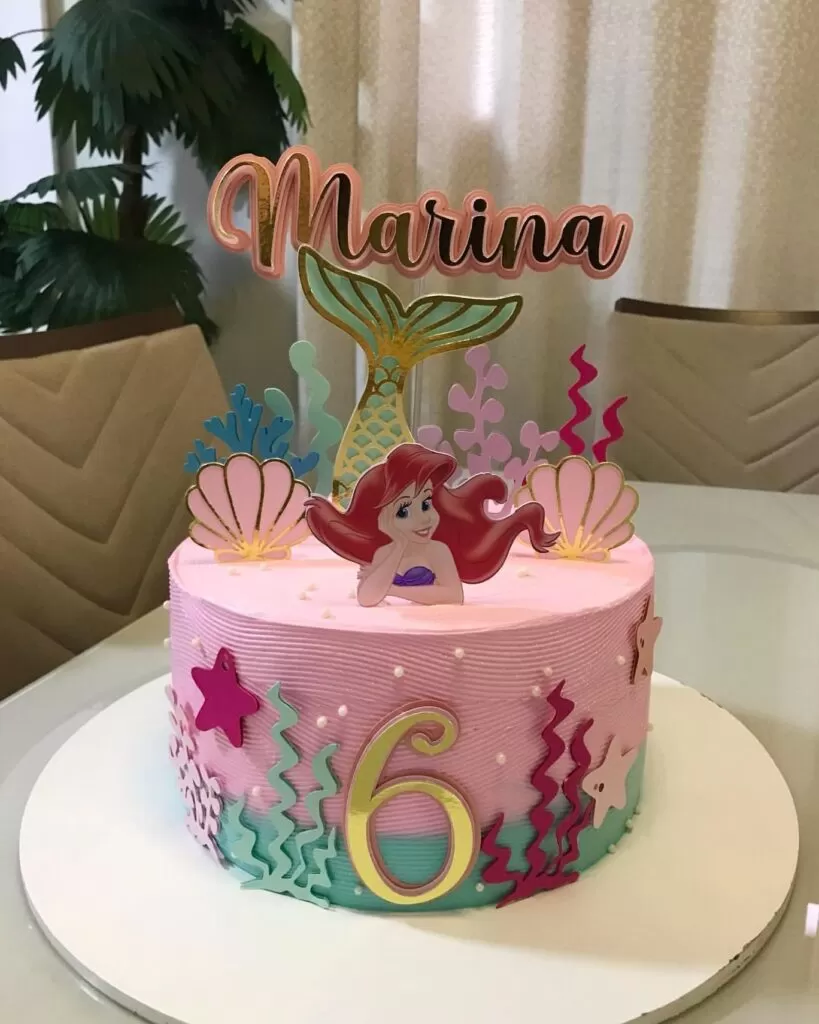 Fundo De Bolo De Desenho Animado De Aniversário Infantil